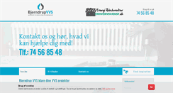 Desktop Screenshot of bjerndrupvvs.dk